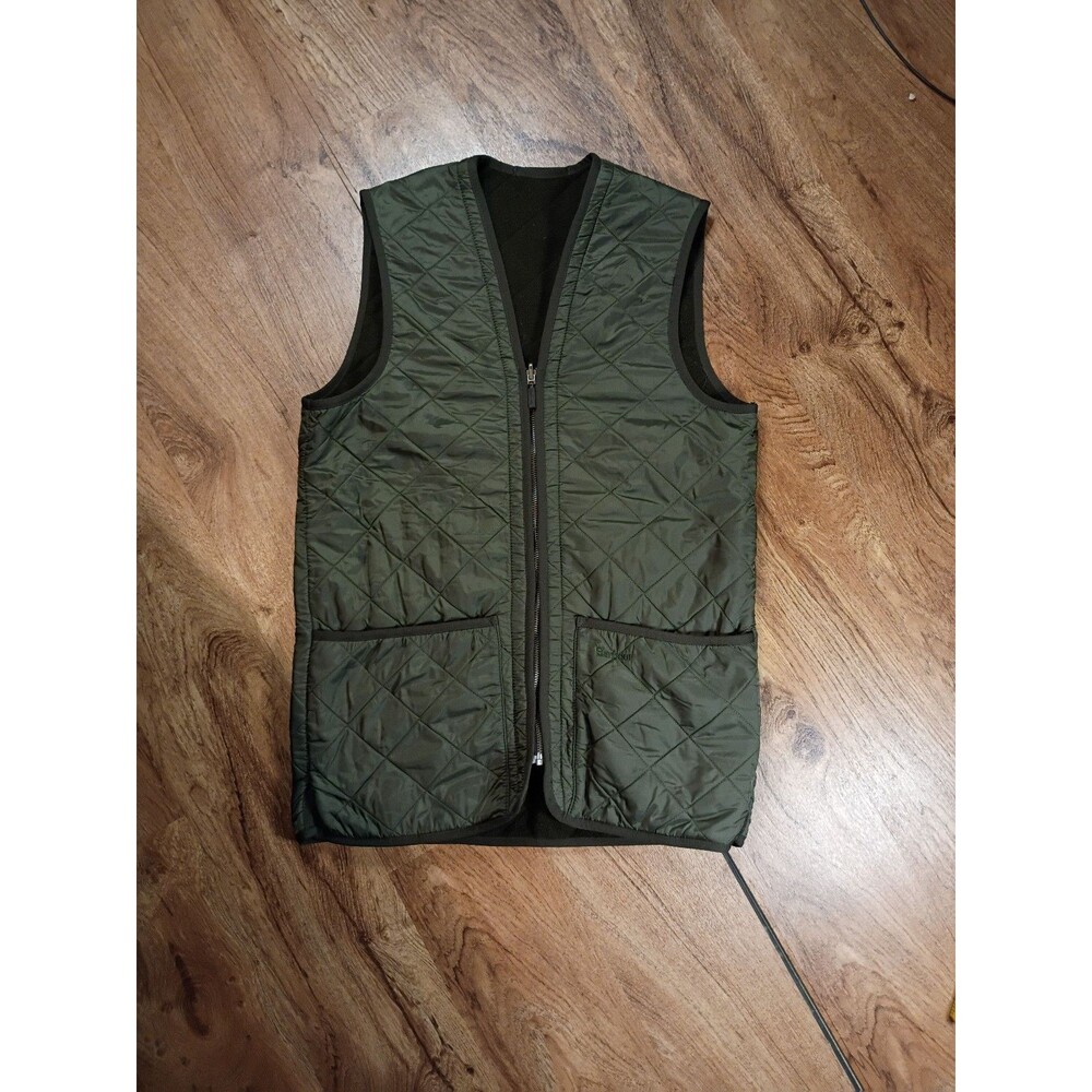Barbour Polarquilt Zip In Vest Mens S Olive Reversible